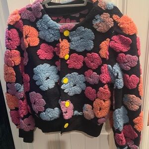Colorful Floral Button-Up Jacket